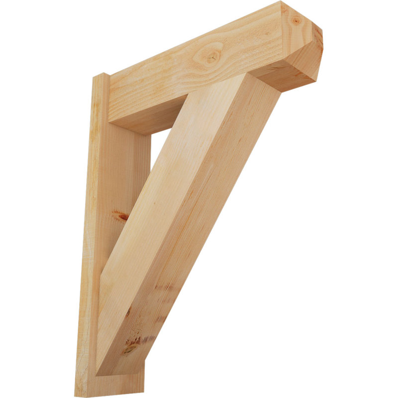 Artisan traditionnel en bois rustique, Sapin Douglas de 8 po (sciage brut), P 28 po x H 36 po