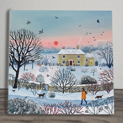 Nearly Home Artwork by Jo Grundy Ceramic Picture Tile Wall Decor