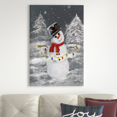Festive Snowman I - impression sur toile tendue