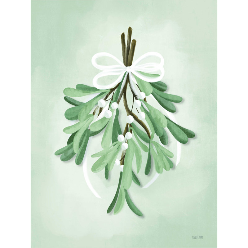 Farmhouse Mistletoe - reproduction d'art sur toile tendue, H 16 po x l 12 po