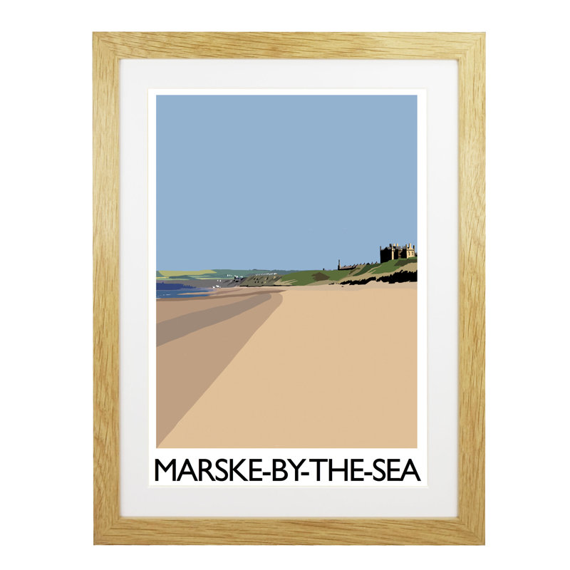Marske-by-the-Sea 3 by Richard O'Neil - Print, Oak Wood Frame, 43.5 cm H x 33.5 cm W x 2.2 cm D