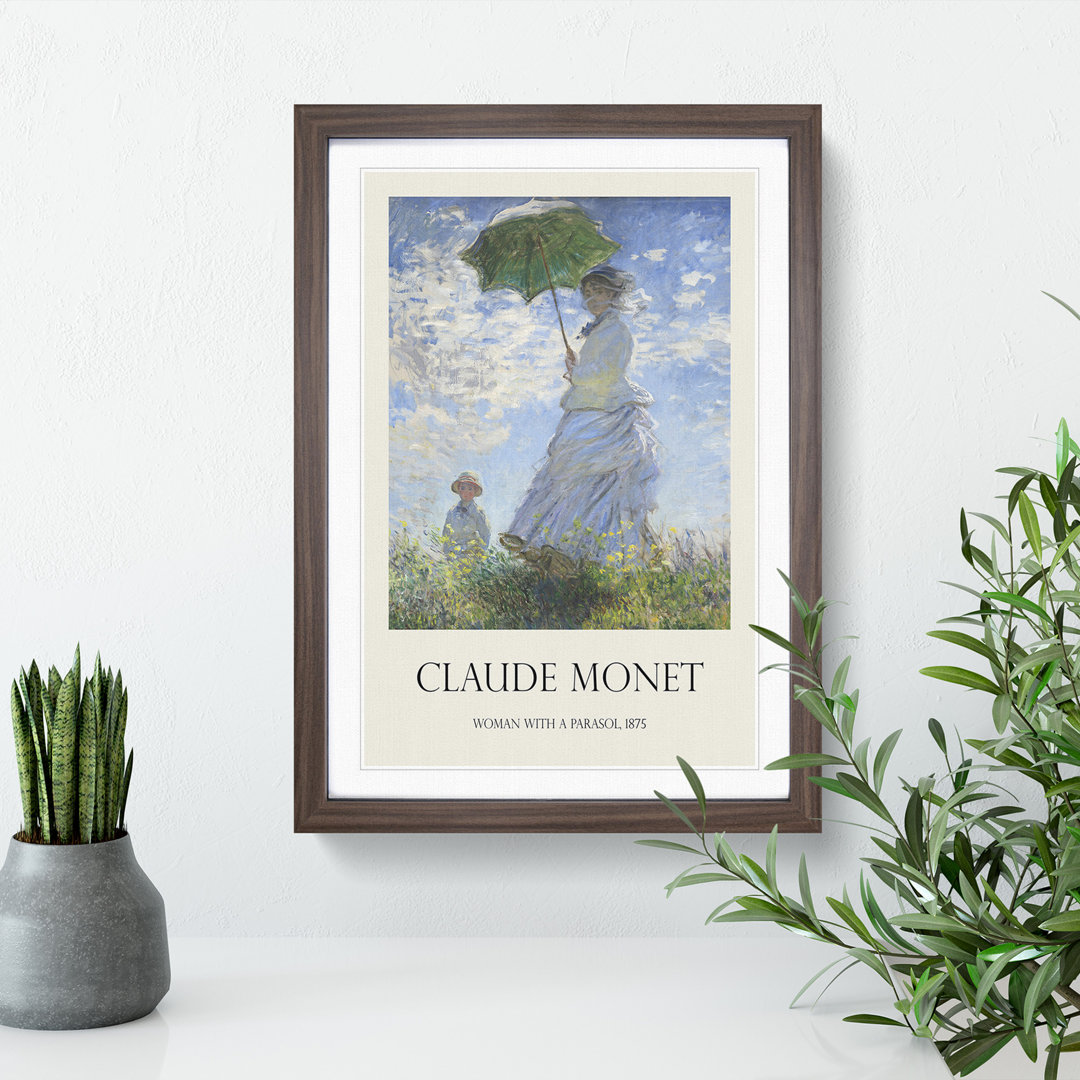 Woman with a Parasol Print by Claude Monet - Picture Frame Painting