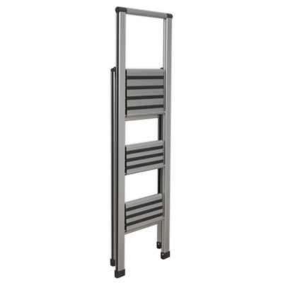 Vesperina 3- Step Aluminium Lightweight Folding Small Step Ladder
