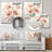 Peach Beige Minimalism Flower - Abstract Botanicals Metal Wall Art Living Room-1811807087