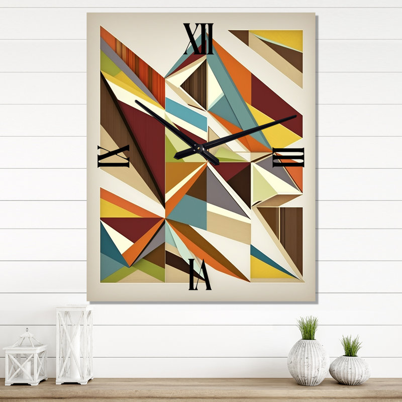 Horloge murale Mid-Century Minimal, Grand