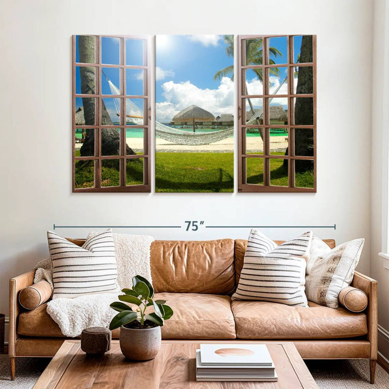 Gillard Beach Hammock Window View, 42" H x 65" W