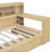 Wooden  Multi-Functional Daybed With Storage Shelves, 2 Storage Drawers And  Study Desk-485224637-485224635