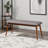 Erithon Dining Bench in Light Grey with Medium Brown Finishing, 17.41" H X 40.67" W X 15.07" D-1121980136