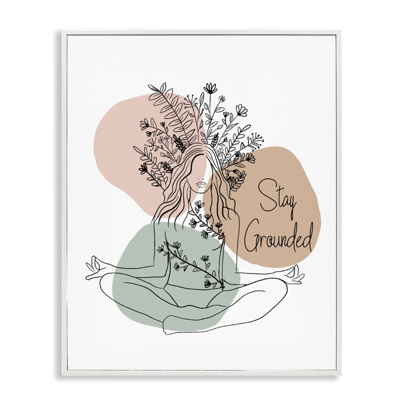 Stay Stayed Portrait, estampe numérique par Chen Alyesh, Giclée encadrée blanc bord de mer, H 20 po x l 16 po
