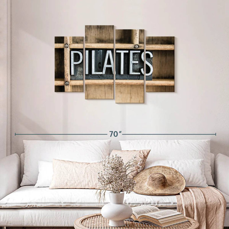 Sireci Pilates Metal Typography, 27'' H x 43'' W