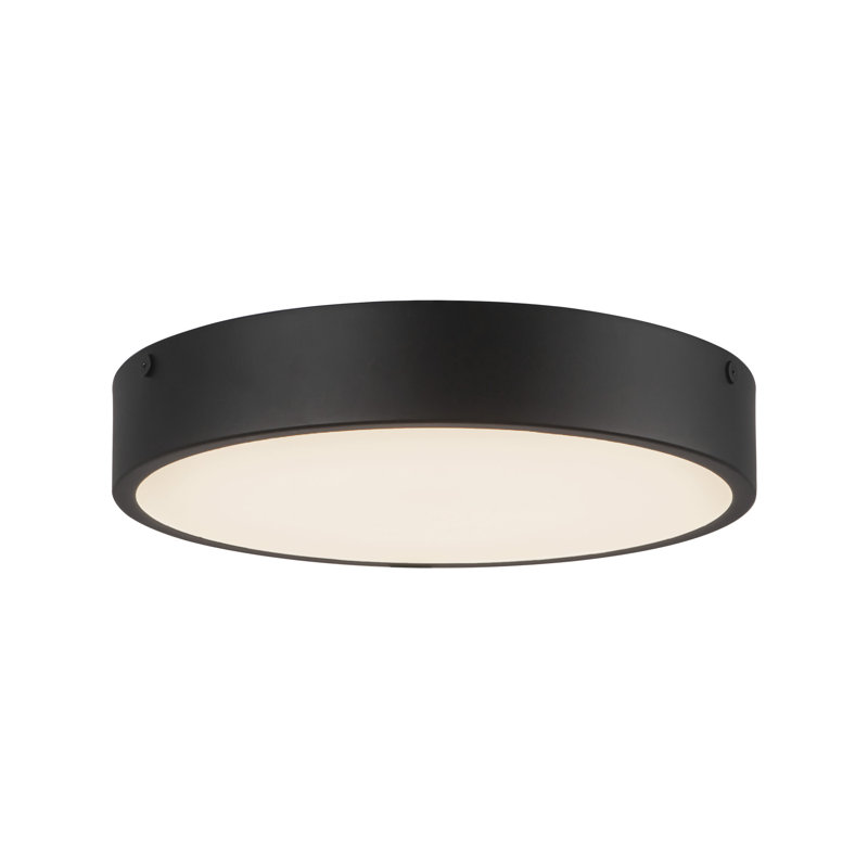 Orland Steel LED Flush Mount, 2" H x 11.13" W x 11.13" D, Matte Black
