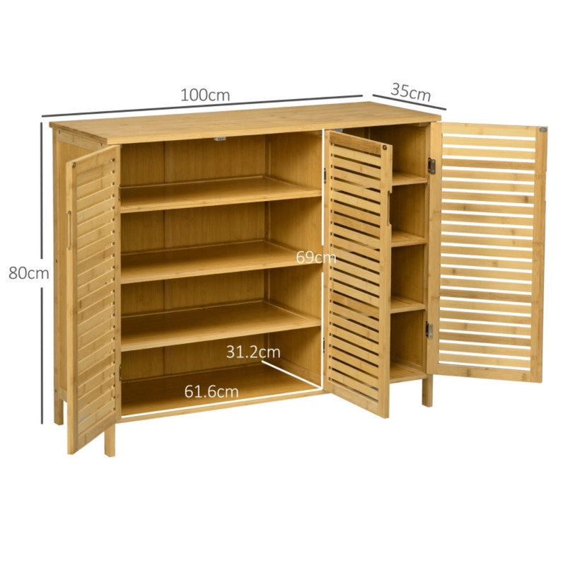 16 Pair Shoe Storage Cabinet