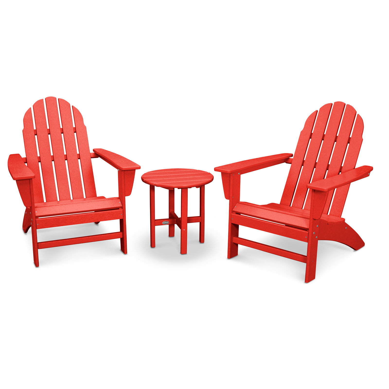POLYWOOD® Vineyard 2-Person Patio Seating Group, Sunset Red