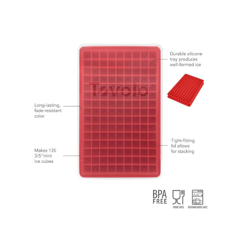 Mini Cube Ice Tray - Stratus Blue, Candy Apple