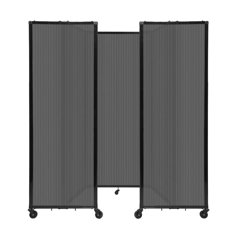 Cloison murale en polycarbonate 360, H 82 po x l 102 po, Gris foncé