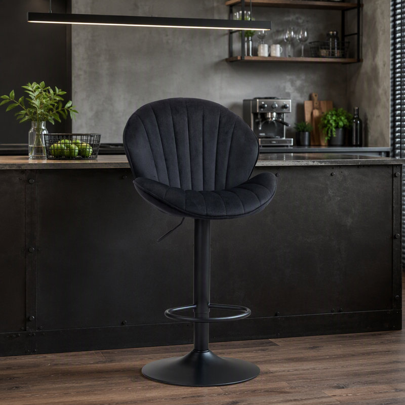 Bar Stools Set of 2 - Adjustable Barstools with Back