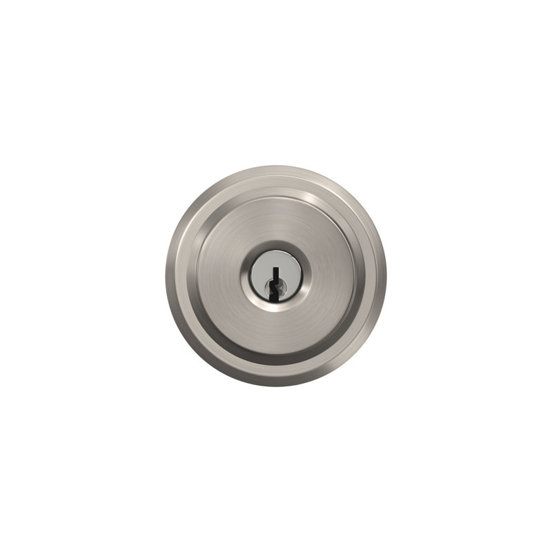 Bowery Keyed Entry Knob with Greyson Trim, Satin Nickel