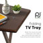 Ensemble de 5 tables-tablettes pliables en bois avec support de rangement compact PJ-95376858-95376857