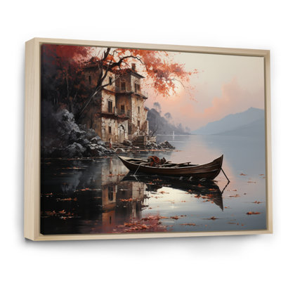 Italie, Italie, bord de lac sur impression sur toile