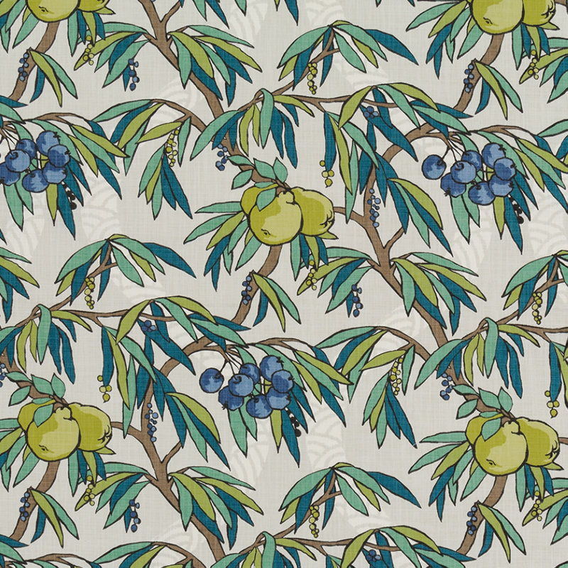 Tissu 100% coton Modern Salon Nouveau Fruit, Paon
