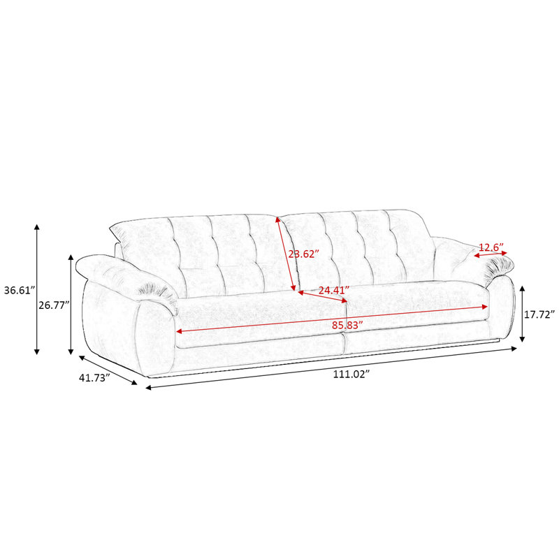 Coussin de canapé en chenille vert Fourseat, Vert