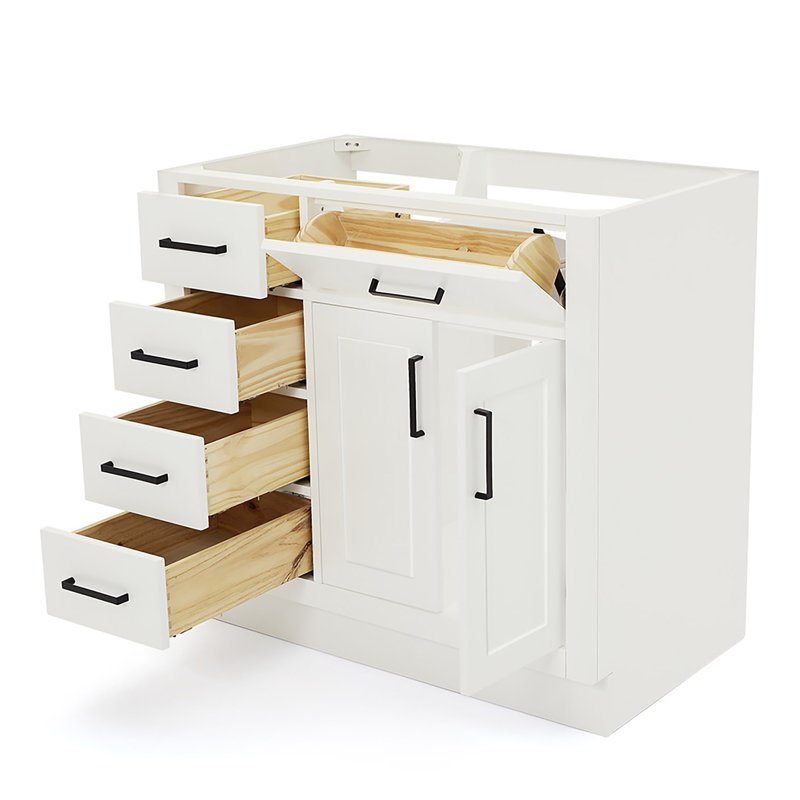 Base de meuble-lavabo simple 36 po Osoria, Blanc