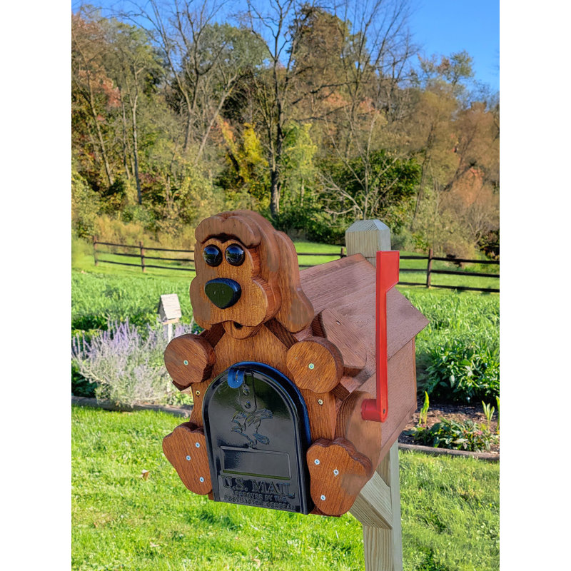 Amish Mailbox, Handmade With Puppy Design