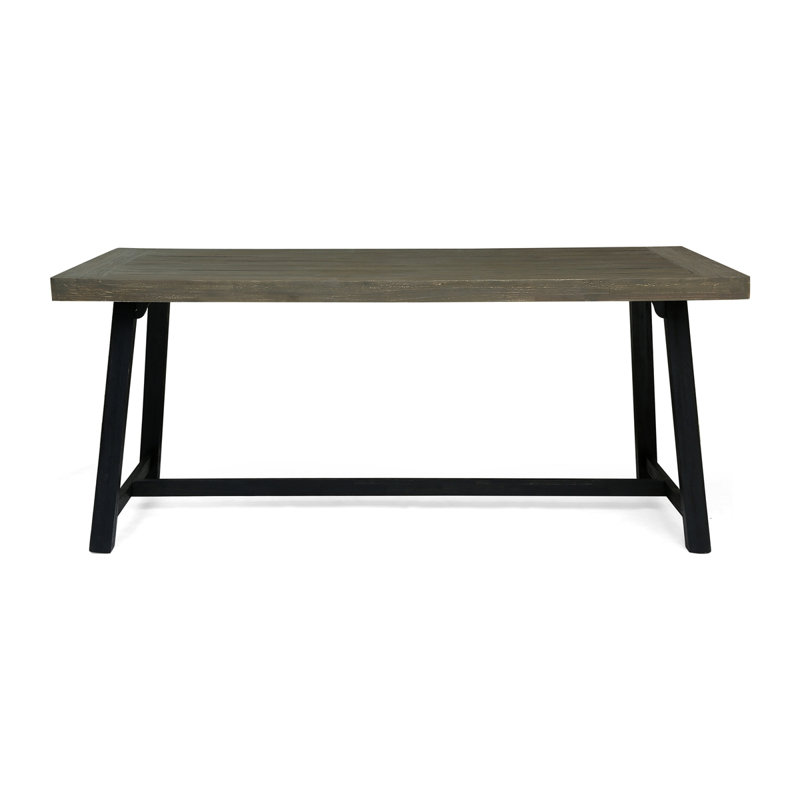 Table de salle à manger d'extérieur en bois d'acacia