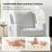 Lillie 30" W Farmhouse Slipcovered Down-blend Swivel Rocking Chair with Pillow Back-2047740798