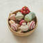 Handmade Paper Mache Ornament With Metallic Gold Details
