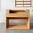 46.85" Brown Standard Solid Wood Reception Desk