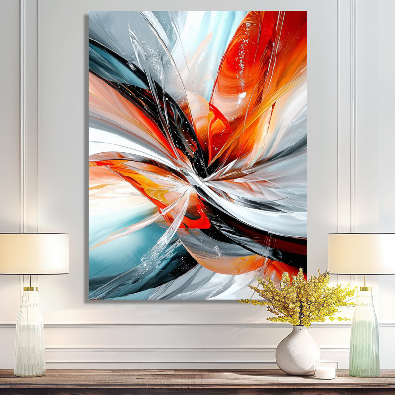 Starlight Bloom of Fractal Art II - Art mural abstrait en métal, impression sur fractale en métal, H 32 po x l 16 po
