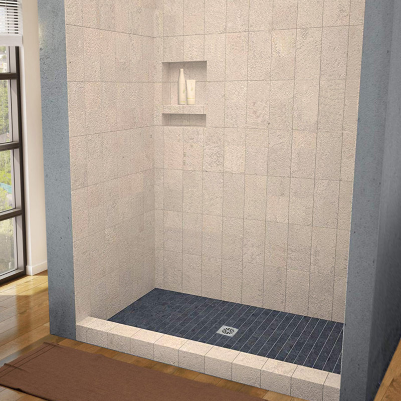 Vivid W D Rectangular Shower Base, 6" H x 48" W x 36" D