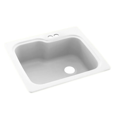 25'' L Mounting / Installation Required Single Bowl Solid Surface Kitchen Sink