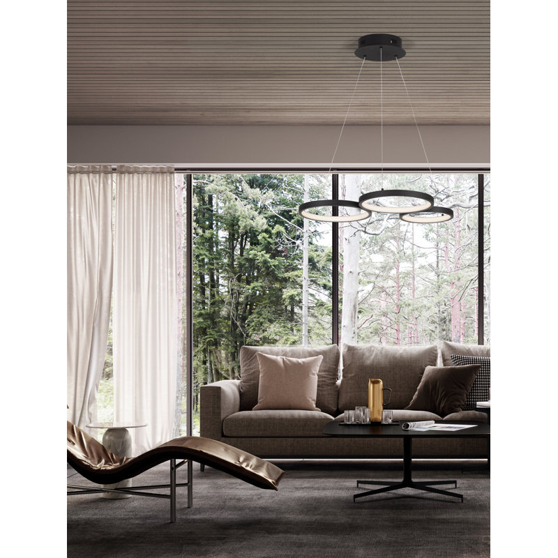 3 - Light Black LED Unique/Statement Pendant