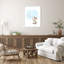 «Little Bunny Blowing Bubbles» par Circle Kids, impression sur bois encadrée-109378946