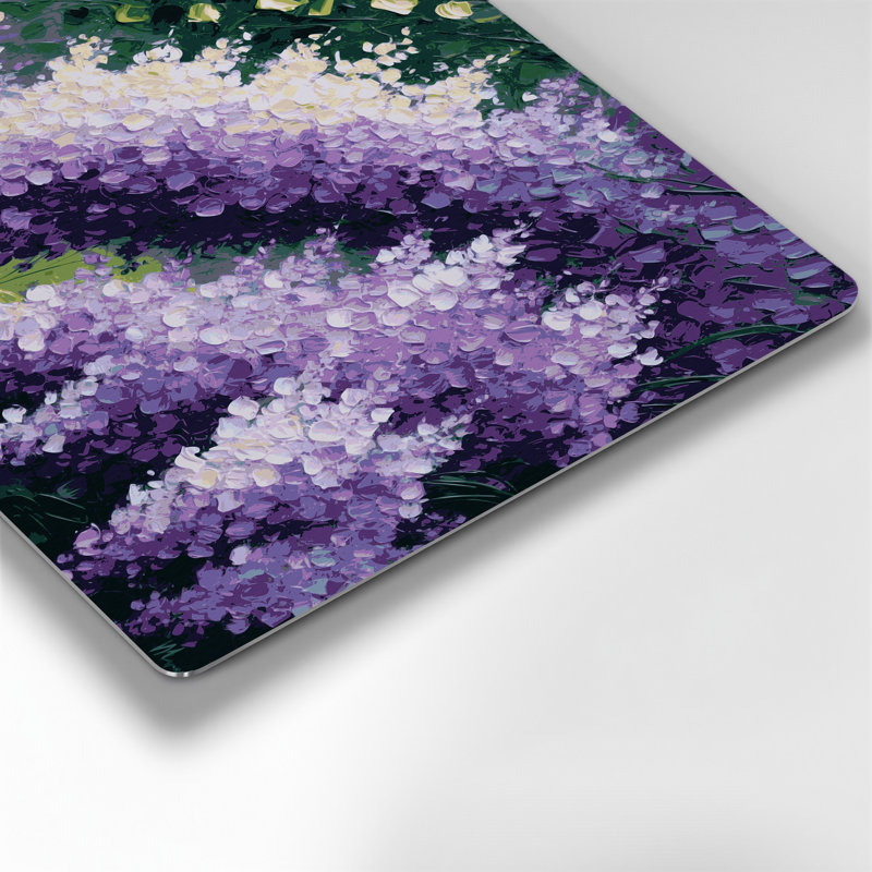 Art mural en métal Botanical Lilacs Beige, H 240 po x l 240 po x P 0,05 po