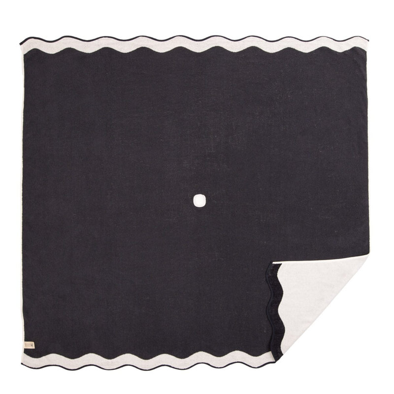 Beach Blanket, Navy/White