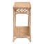 Console tressée en rotin avec tablette ouverte - table d'appoint ou de vestibule Coastal Boho avec boucle décorative