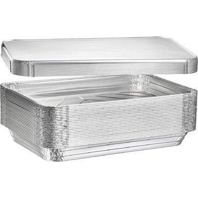 Disposable Aluminum Full Size Deep Roaster with Lids
