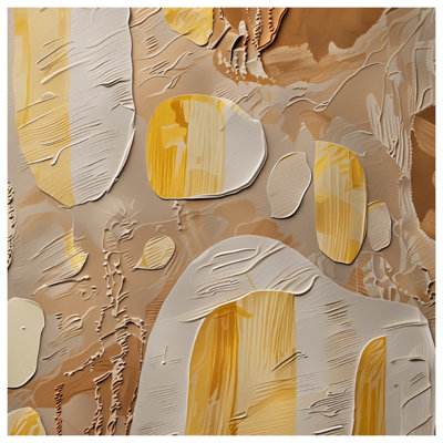 Textured Abstract Beige Quilted Bedspread All Sizes