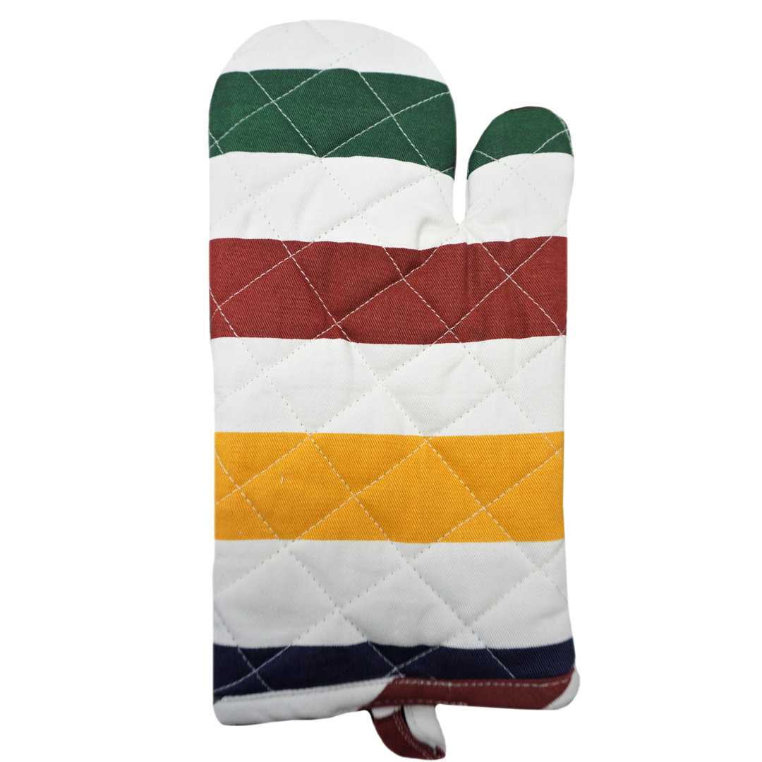 Home & Manor Striped Cotton Oven Mitt Home & Manor