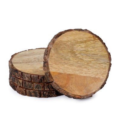 Ensemble de 4 sous-verres en bois de manguier