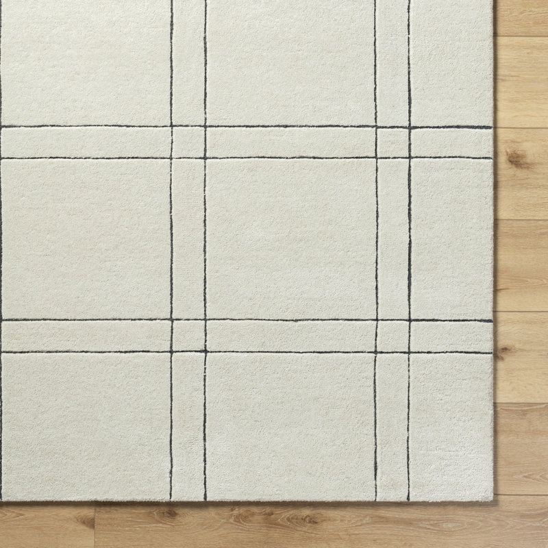 Sioeli Wool Geometric Indoor Rug, Rectangle 2' x 3'