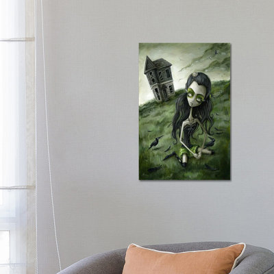 Abandoned In The Field Of Crows 1 Piece Wrapped Canvas Wall Art