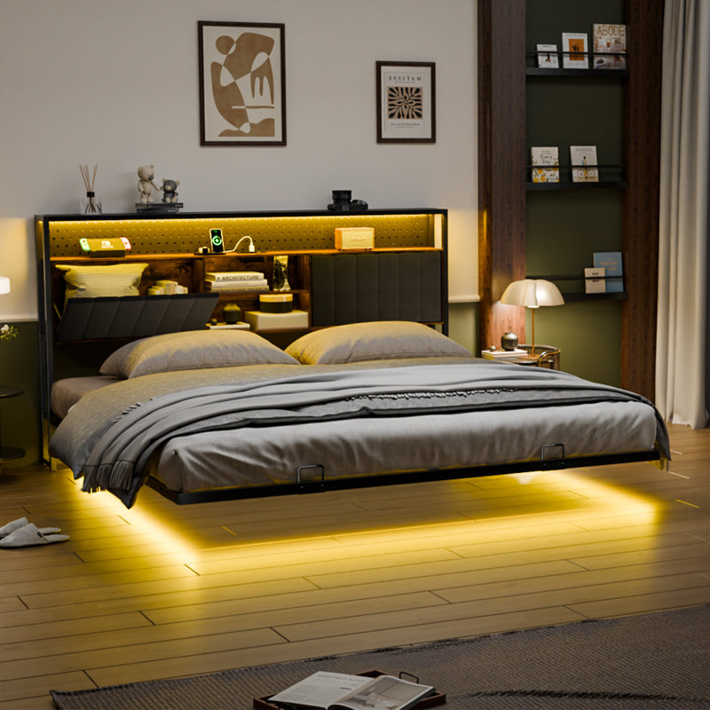 Metal Storage Bed, Kingsize (5')