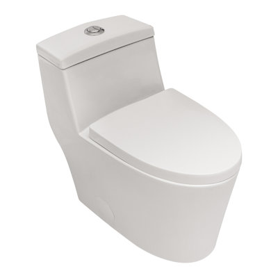 Toilette en céramique une pièce avec double chasse et siège à fermeture douce