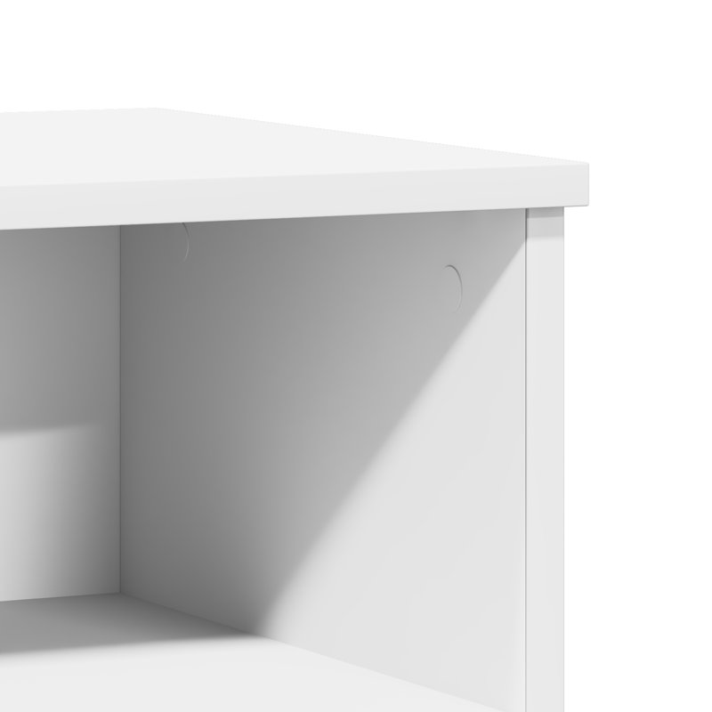 Molla 40cm W Manufactured Wood Bedside Table, White, Set Of 2