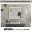 Miroir de salle de bain avant à DEL antibuée avec cadre en métal biseauté-159220328-159220324-159220335