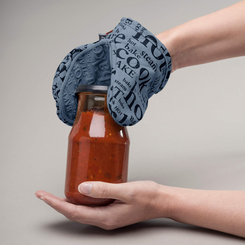 Silicone Hot Grab Mini Oven Mitt, Provence Blue